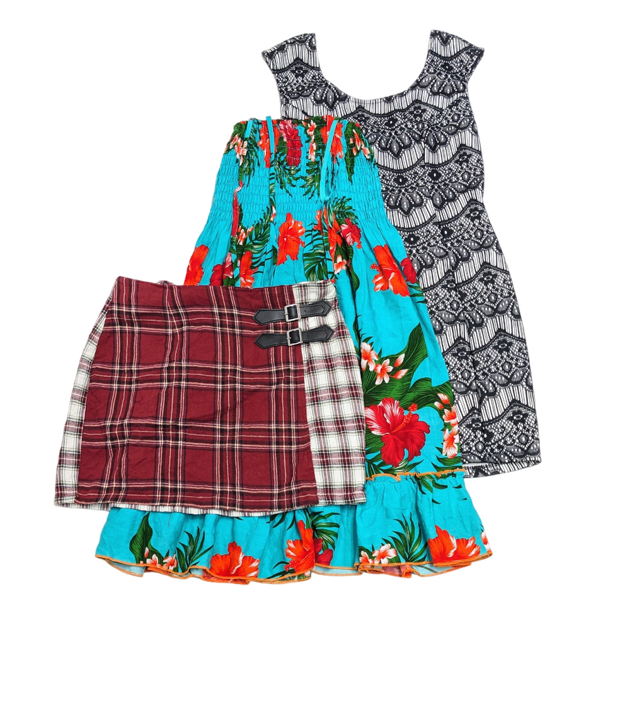 Vintage & Modern Just Black Dresses & Summer Skirts & Beach Wears 97 pcs 50 lbs C0313639-40 - Raghouse