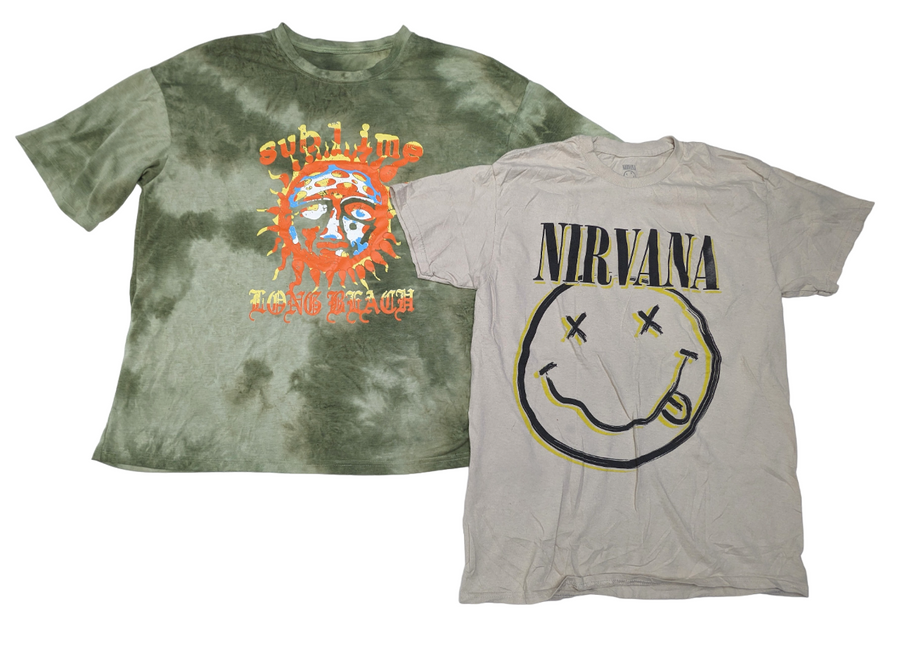 Recycle & Good Nirvana & Sublime T-Shirts 43 pcs 15 lbs C0328240-16 - Raghouse
