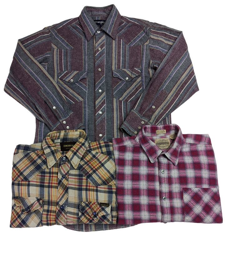 Vintage Flannel Shirts 26 pcs 24 lbs B0202121-16 - Raghouse