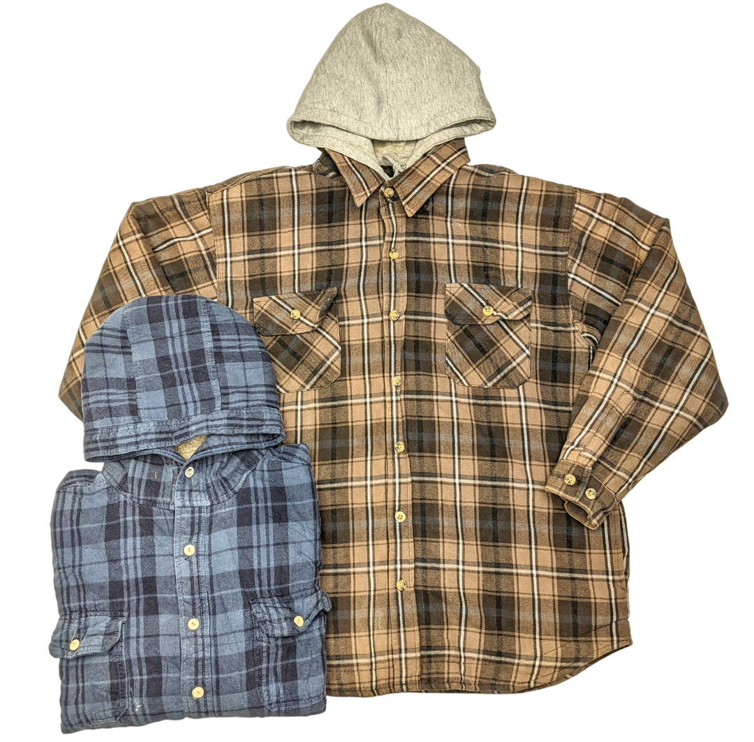 Recycle Lined Flannel Hoodies 18 pcs 37 lbs D0130226-45 - Raghouse