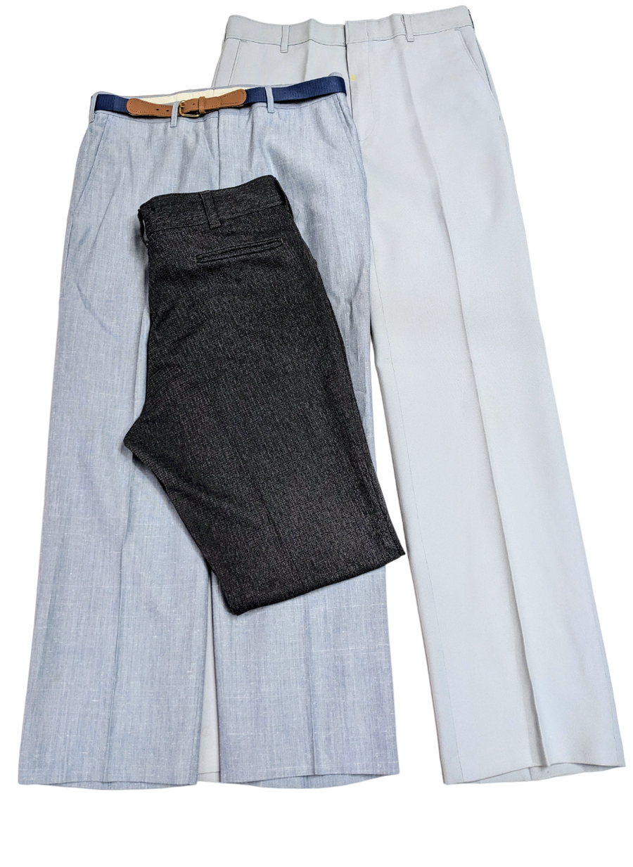 Vintage Mens Flat Front Pants 25 pcs 26 lbs E0122129-40 - Raghouse