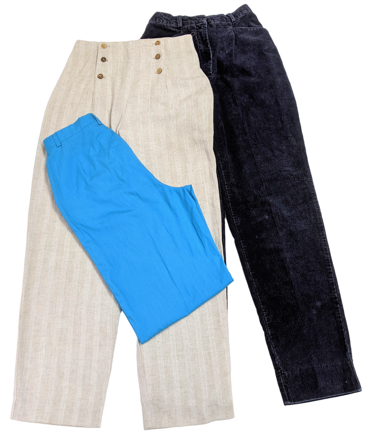 Vintage 80s High Waist Pants 44 pcs 36 lbs E0123110-40 - Raghouse