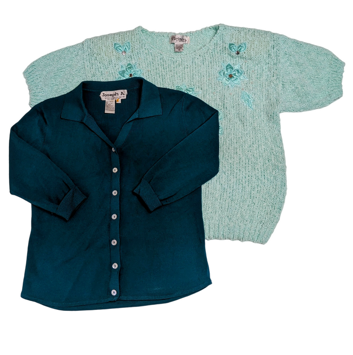 Vintage Cardigan & Short Sleeve Sweaters 31 pcs 21 lbs E0205116-16 - Raghouse