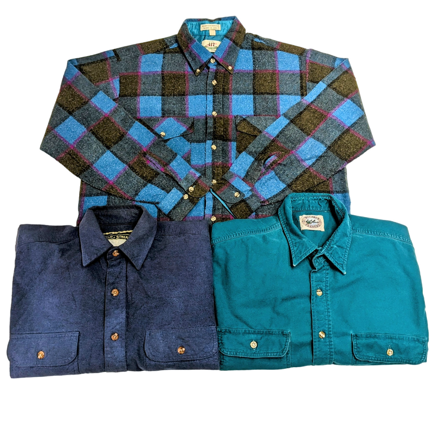 Recycle Vintage Flannel Shirts 41 pcs 38 lbs E0205118-45 - Raghouse