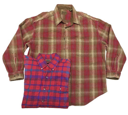 Vintage & Modern Flannel Shirts 30 pcs 28 lbs E0322203-23 - Raghouse