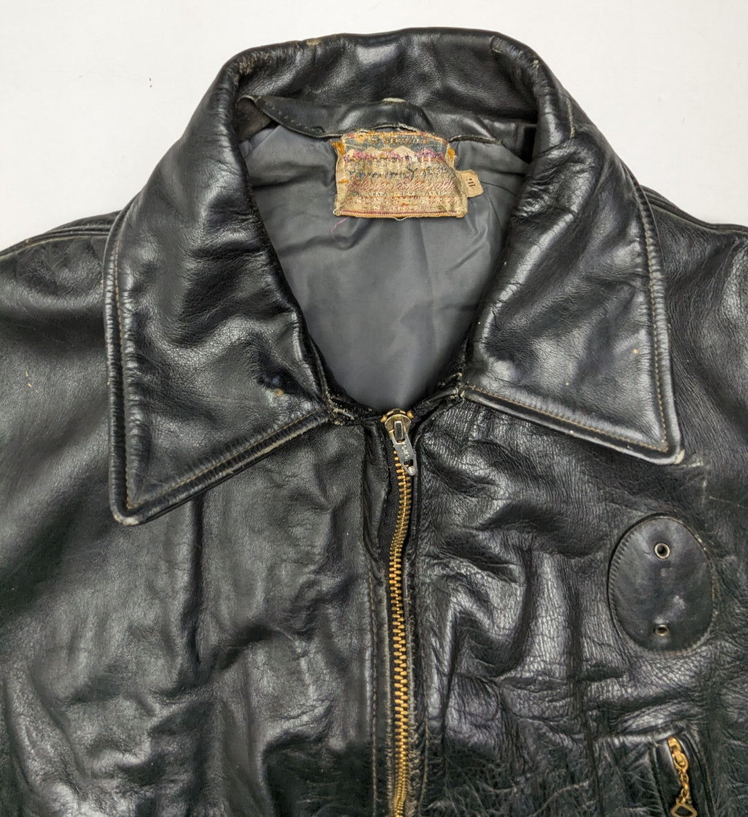 1950s Motorcycle Leather Jacket 1 pc 4 lbs E0122219-05 - Raghouse