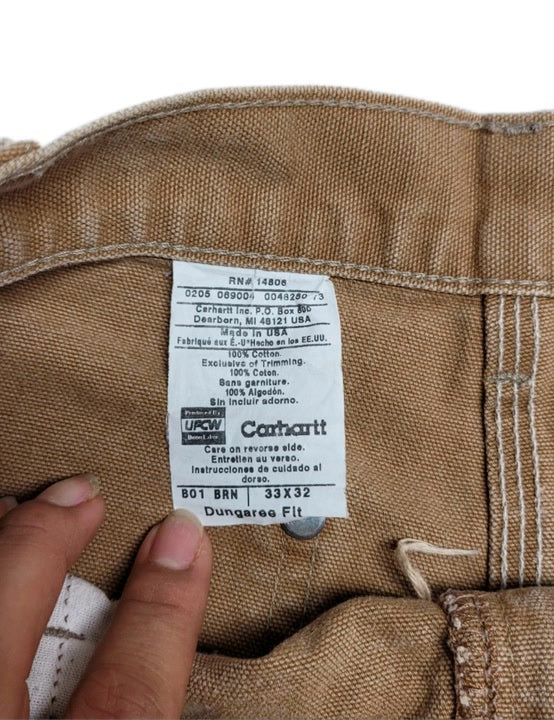 Carhartt B01 BRN 33x32 Double Knee 1 pc