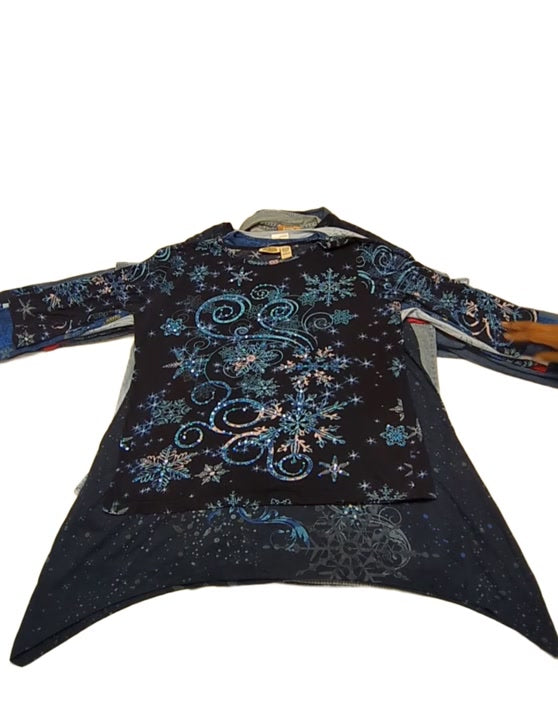 Christmas Y2K Tees + Denim Blouses 11 pcs