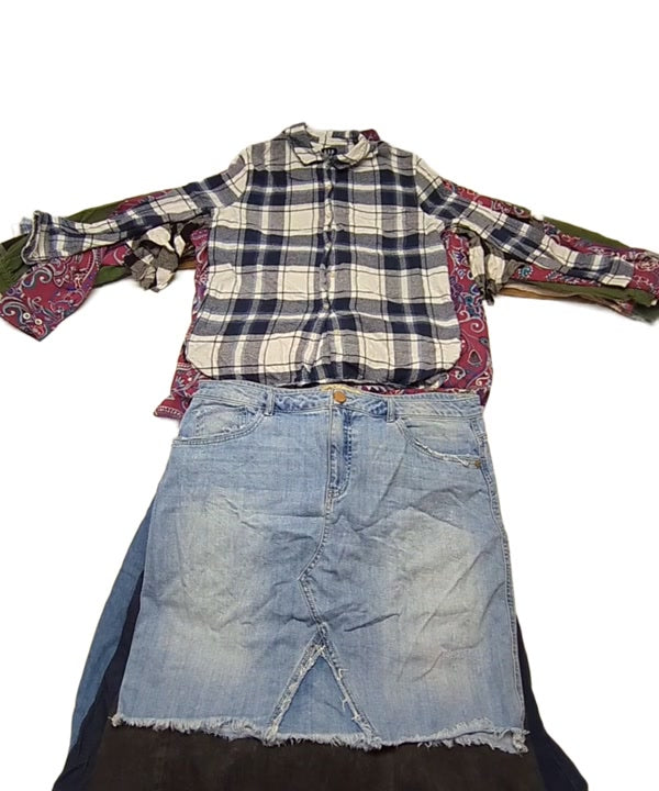 Denim Skirts + Fall Blouses 29 pcs