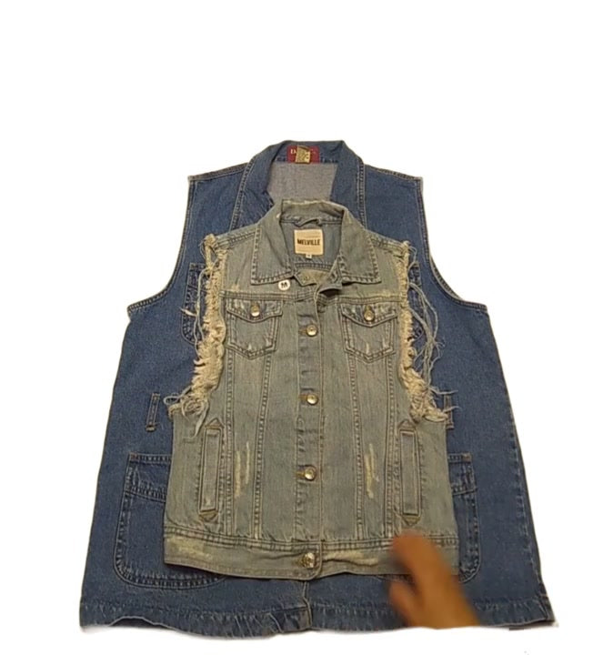 Denim Vests 7 pcs
