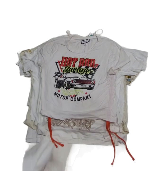 Dirty White Tees & Tops 67 pcs