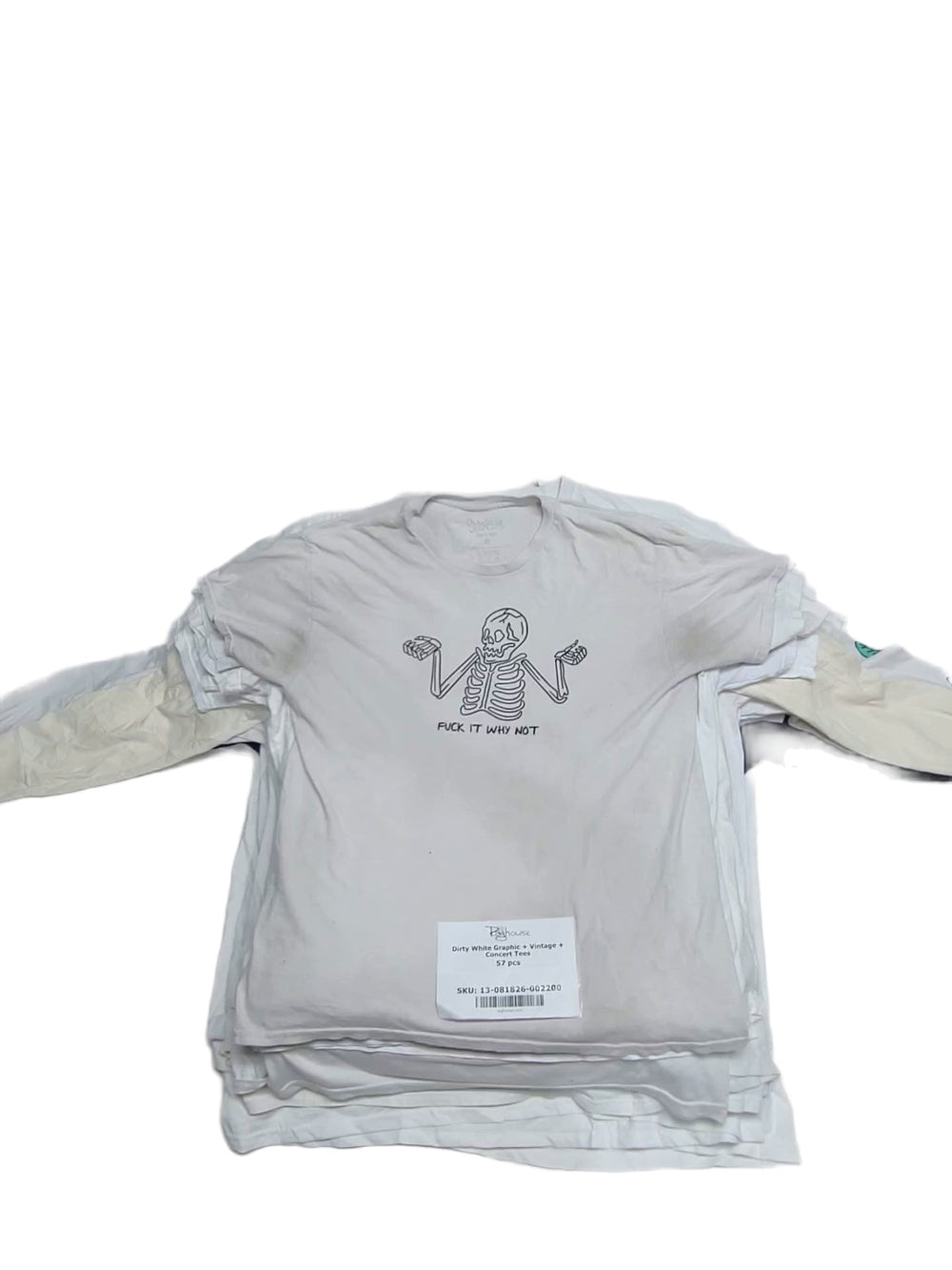 Dirty White Graphic + Vintage + Concert Tees 57 pcs