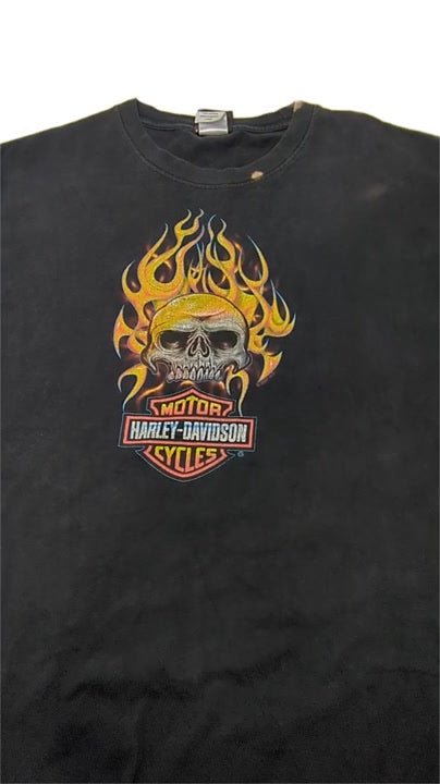 Harley Davidson Skull & Flame T-Shirt XL 1 pcs