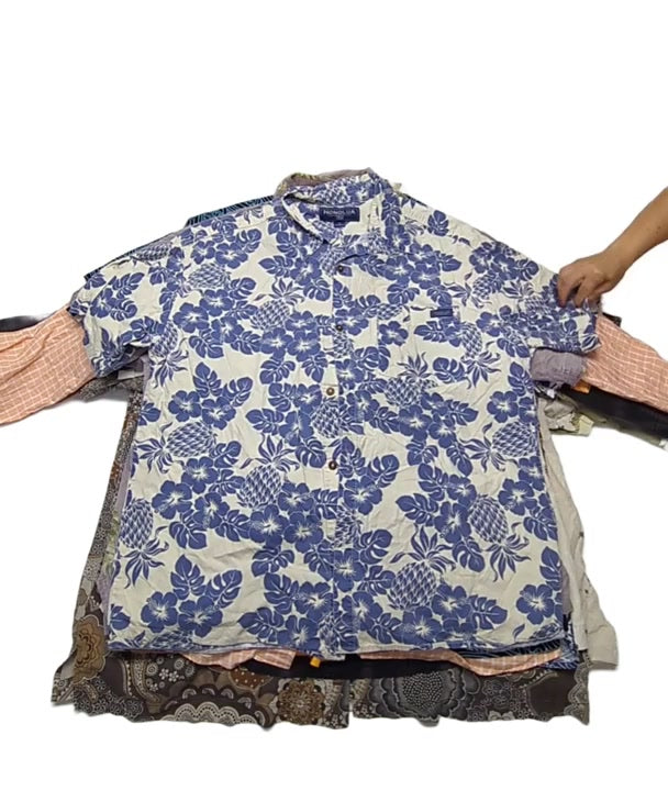 Hawaiian Guayaberra & More Shirts Unsorted 47 pcs