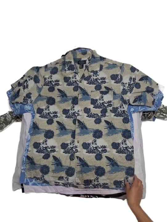 Hawaiian Guayaberra & More Shirts Unsorted 52 pcs