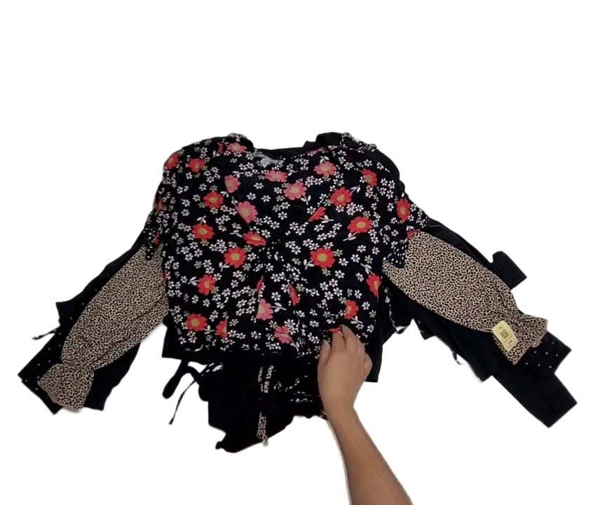 Just Black Crop Blouses 63 pcs