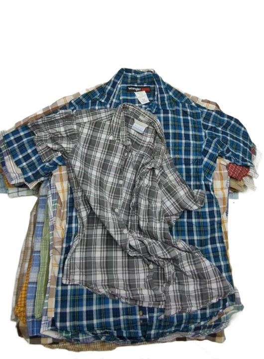 Mens Short Sleeve Check Shirts 42 pcs