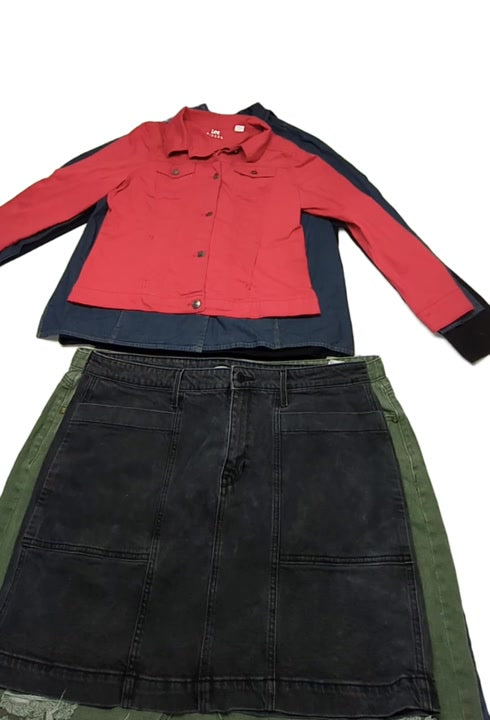 Plus Size Denim Dresses Skirts & Jackets 19 pcs