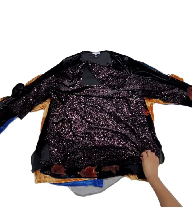 Plus Size Velvet Tops 23 pcs