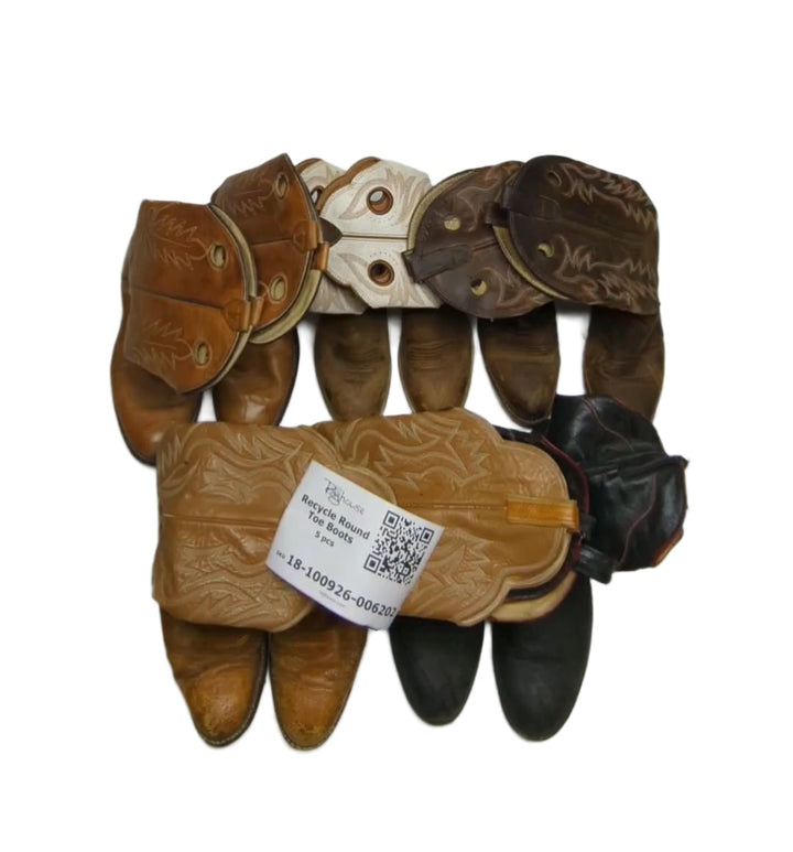 Recycle Round Toe Boots 5 pcs