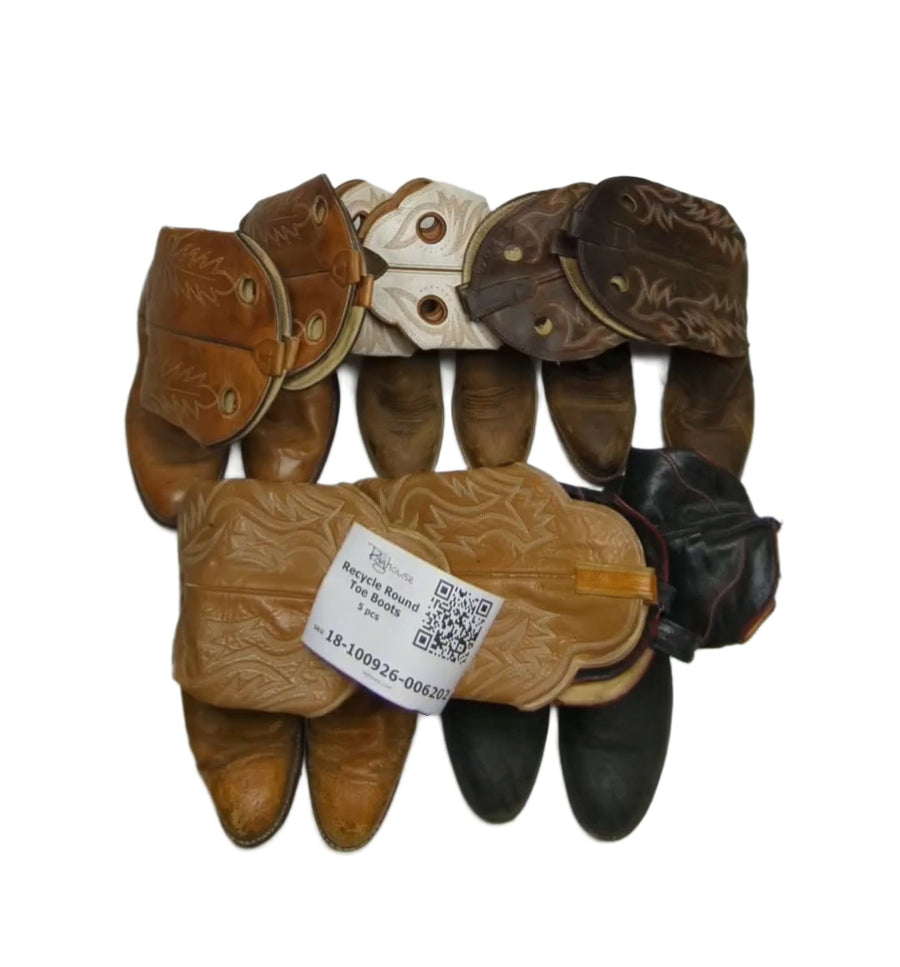 Recycle Round Toe Boots 5 pcs