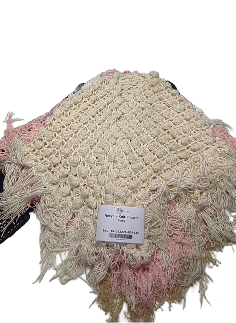 Recycle Knit Shawls 8 pcs