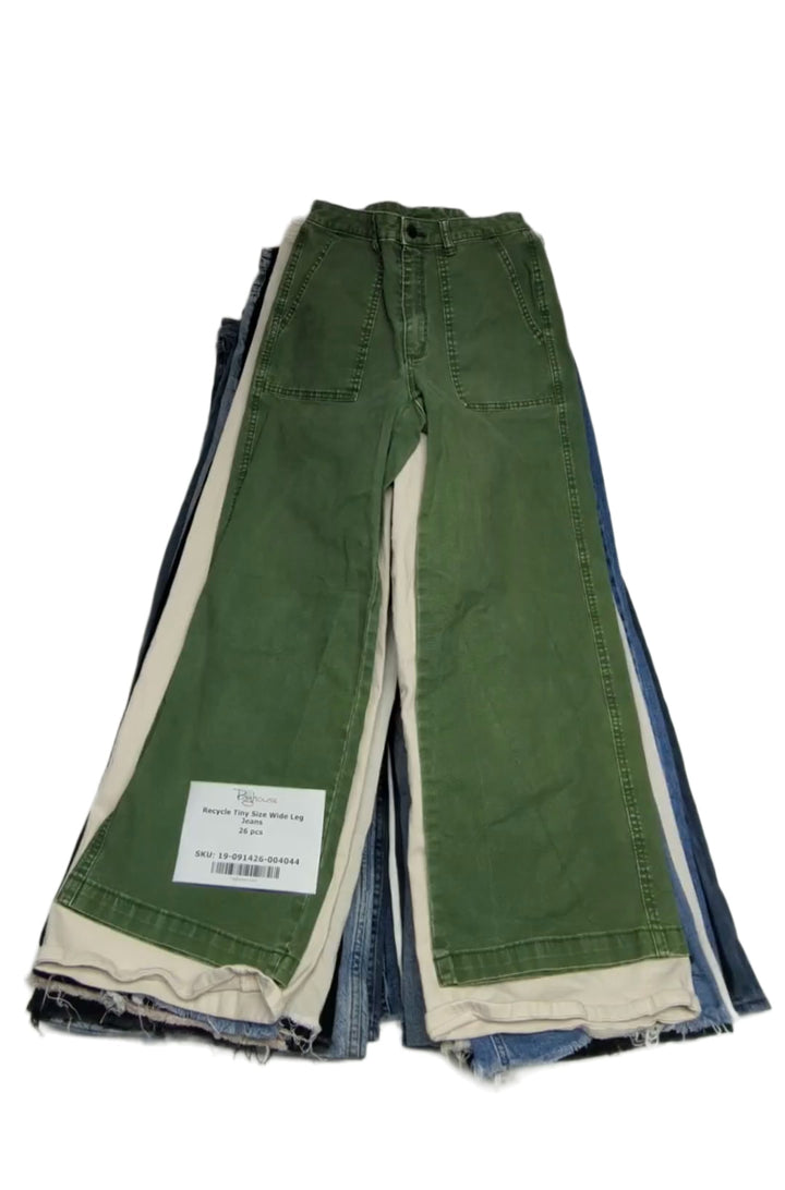 Recycle Tiny Size Wide Leg Jeans 26 pcs