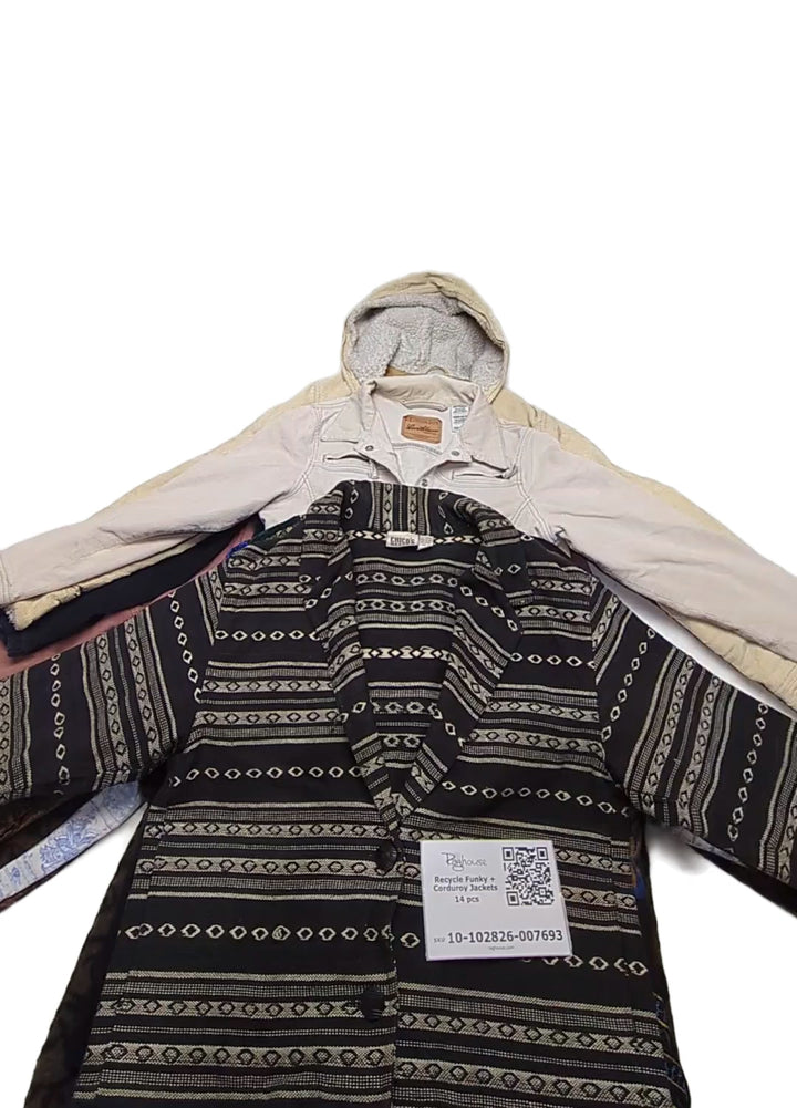 Recycle Funky + Corduroy Jackets 14 pcs