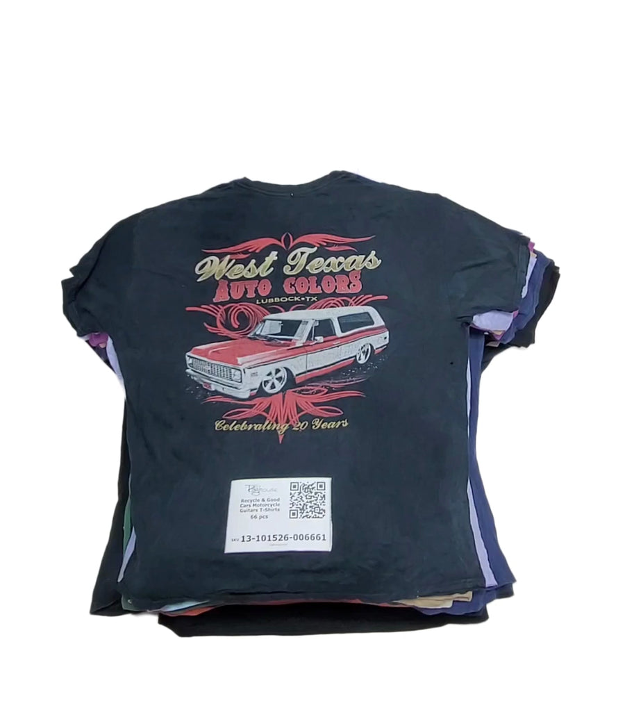 Recycle & Good Cars Motorcycle Guitars T-Shirts 66 pcs