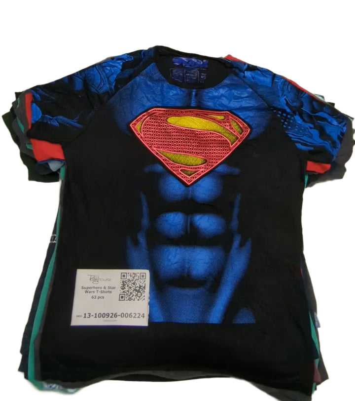 Superhero & Star Wars T-Shirts 63 pcs