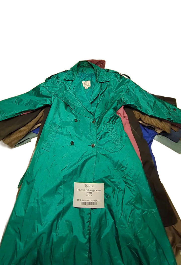 Recycle Vintage Rain Coats 12 pcs