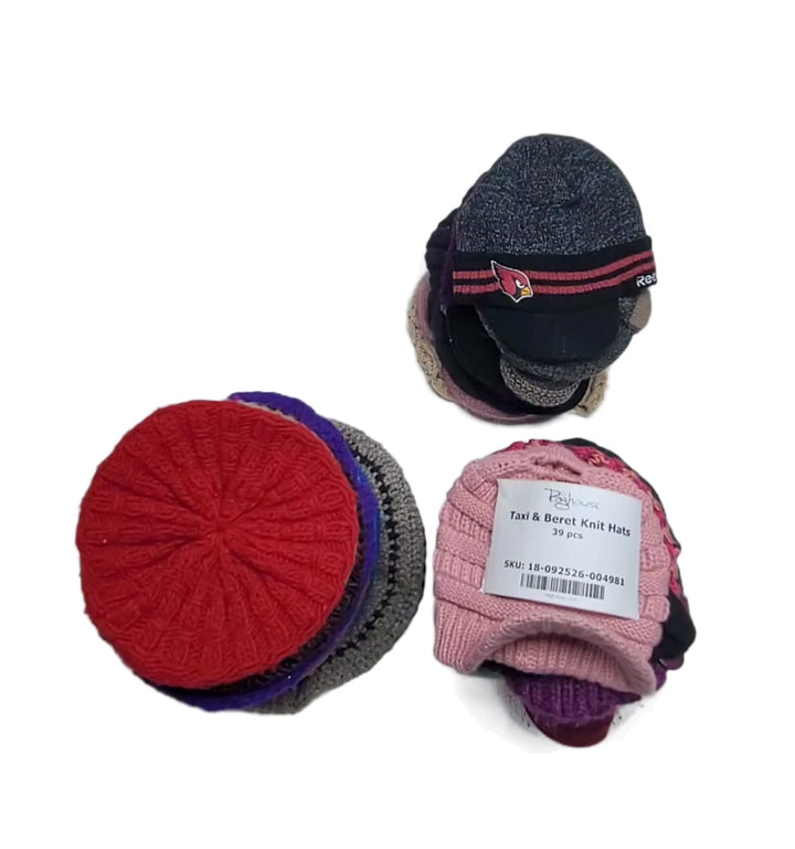 Taxi & Beret Knit Hats 39 pcs