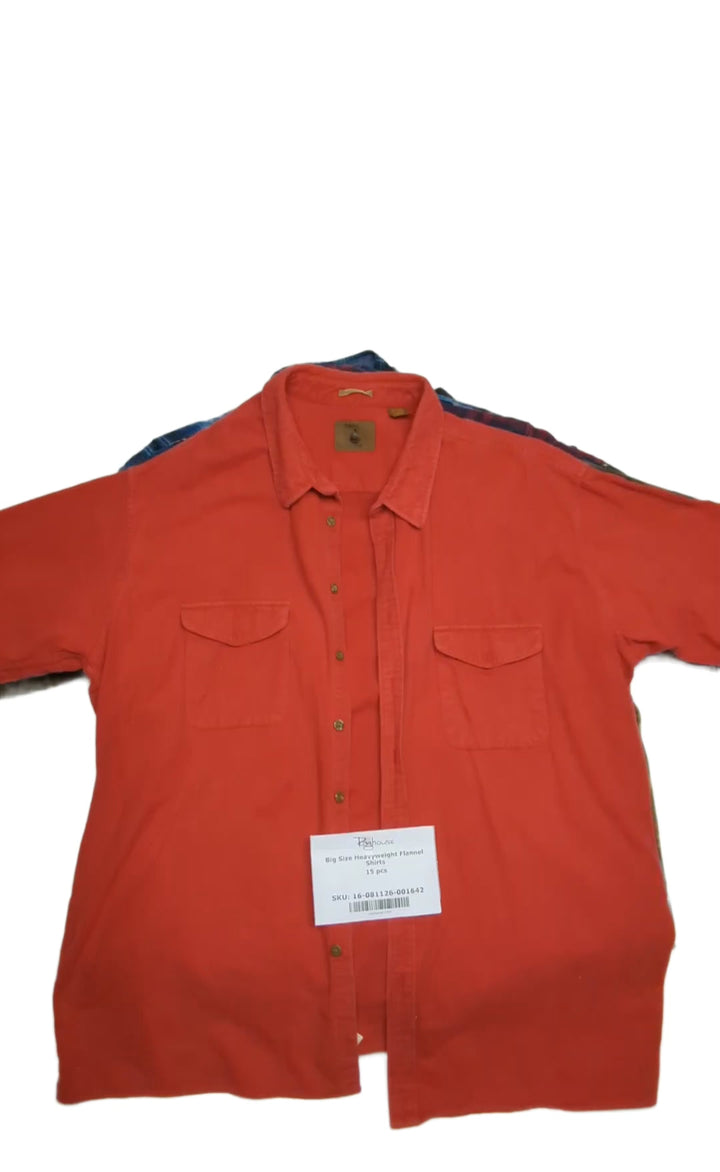 Big Size Heavyweight Flannel Shirts 15 pcs