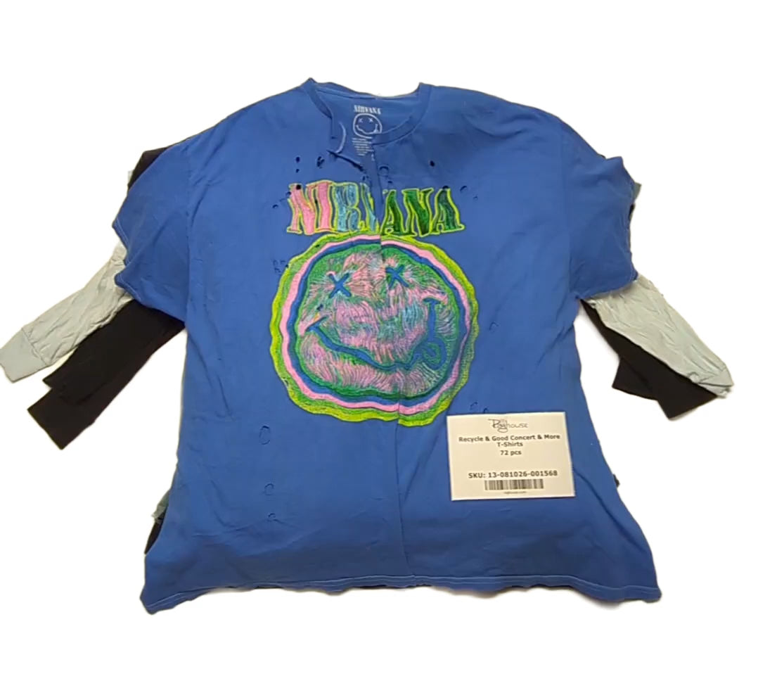Recycle & Good Concert & More T-Shirts 72 pcs
