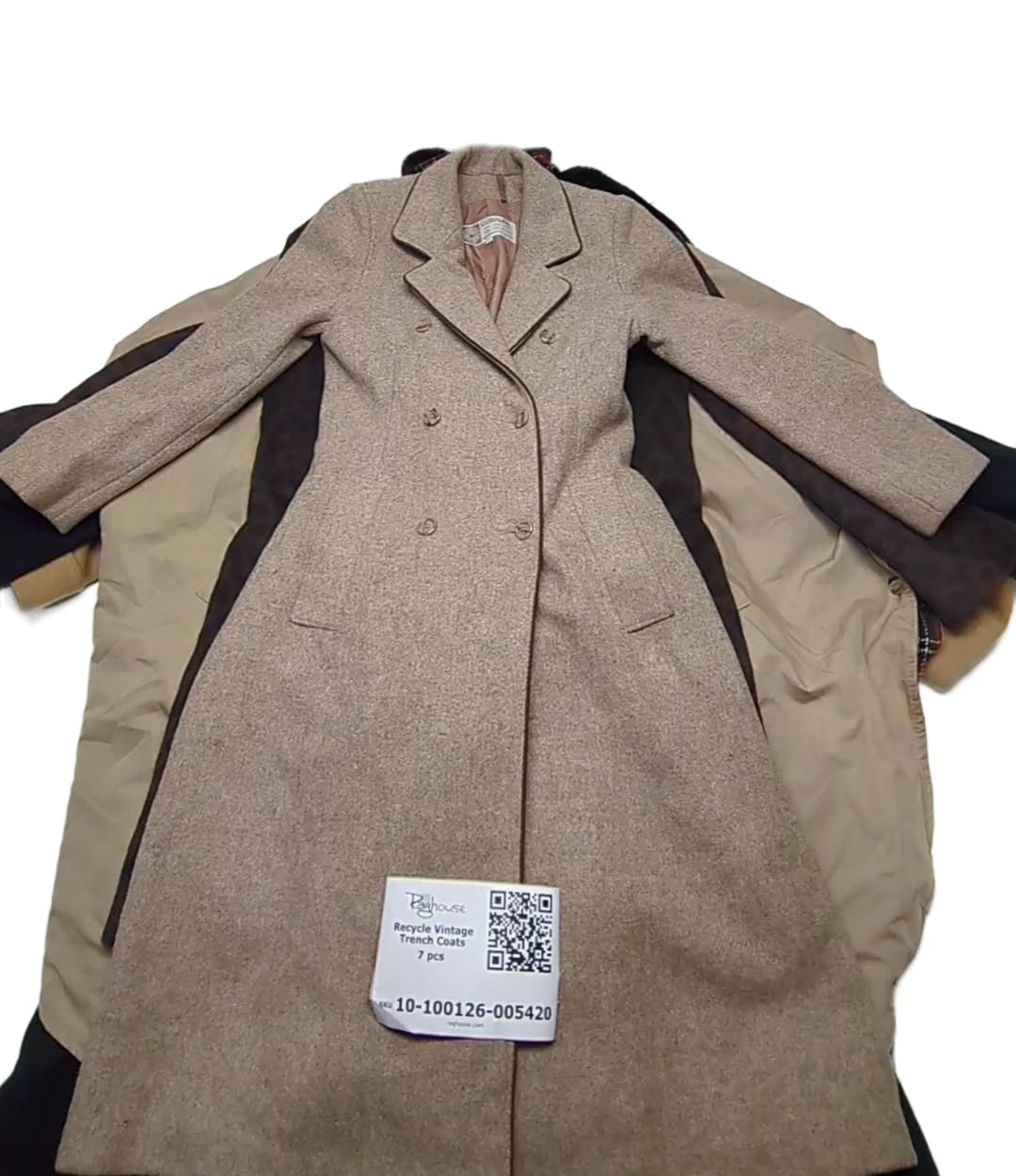 Recycle Vintage Trench Coats 7 pcs