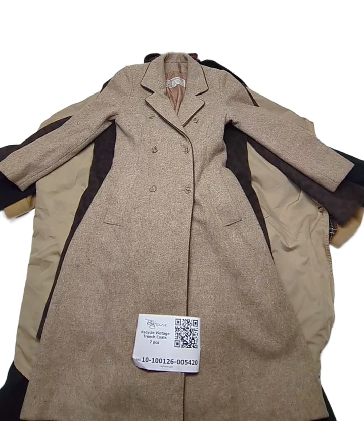 Recycle Vintage Trench Coats 7 pcs