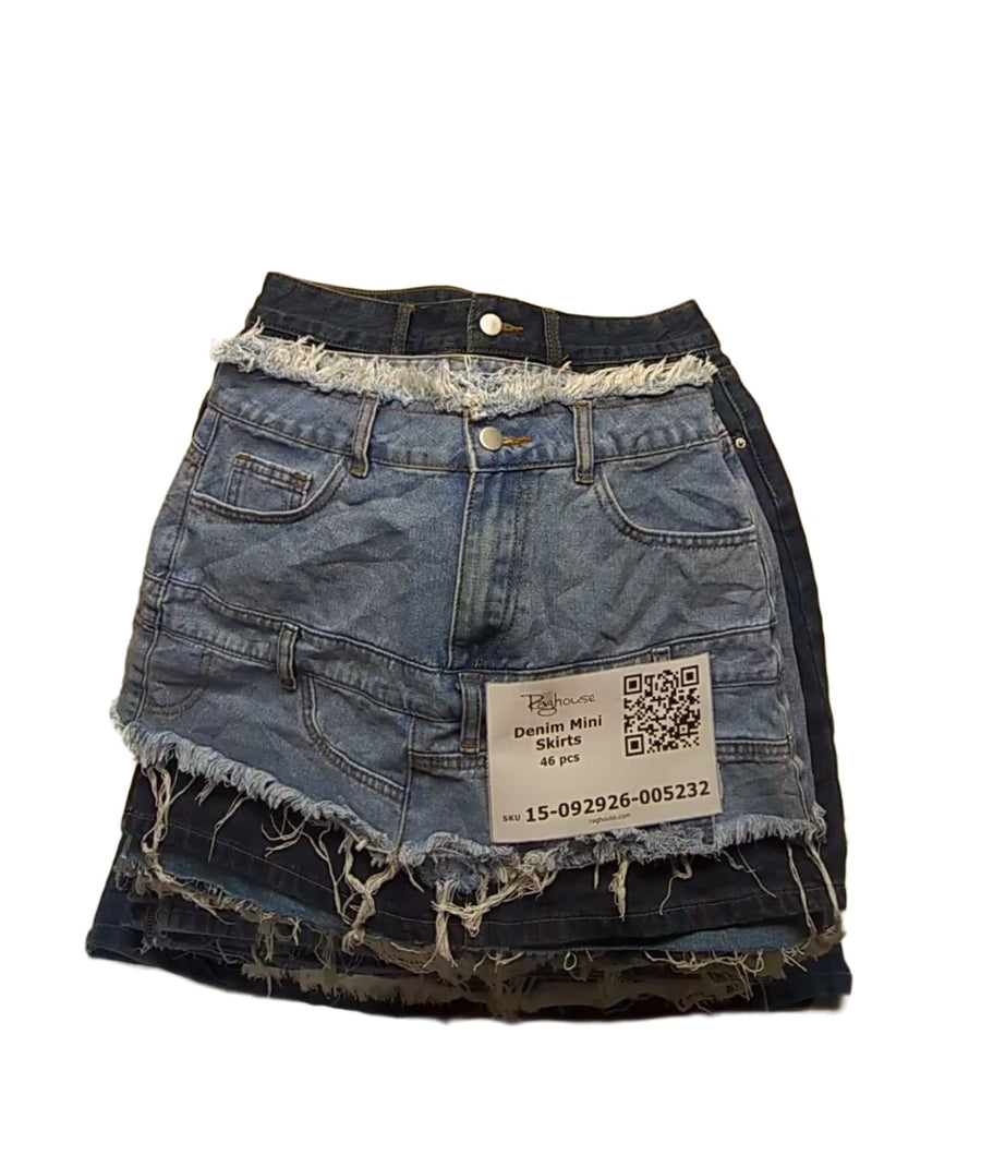 Denim Mini Skirts 46 pcs