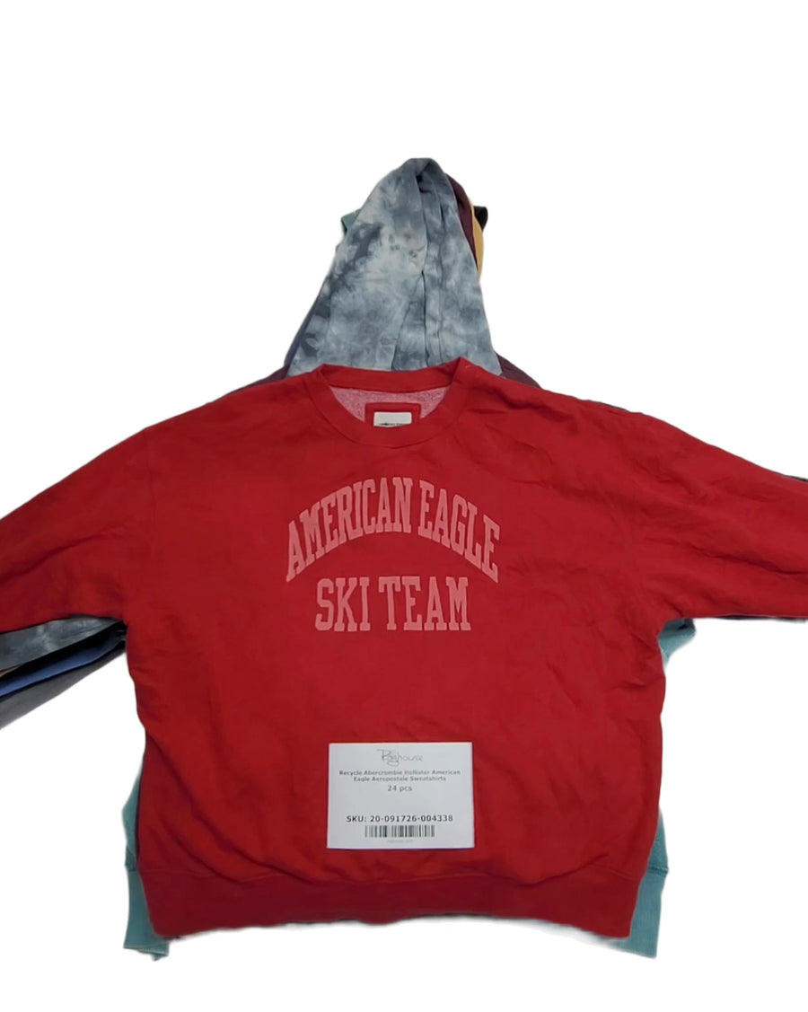 Recycle Abercrombie Hollister American Eagle Aeropostale Sweatshirts 24 pcs