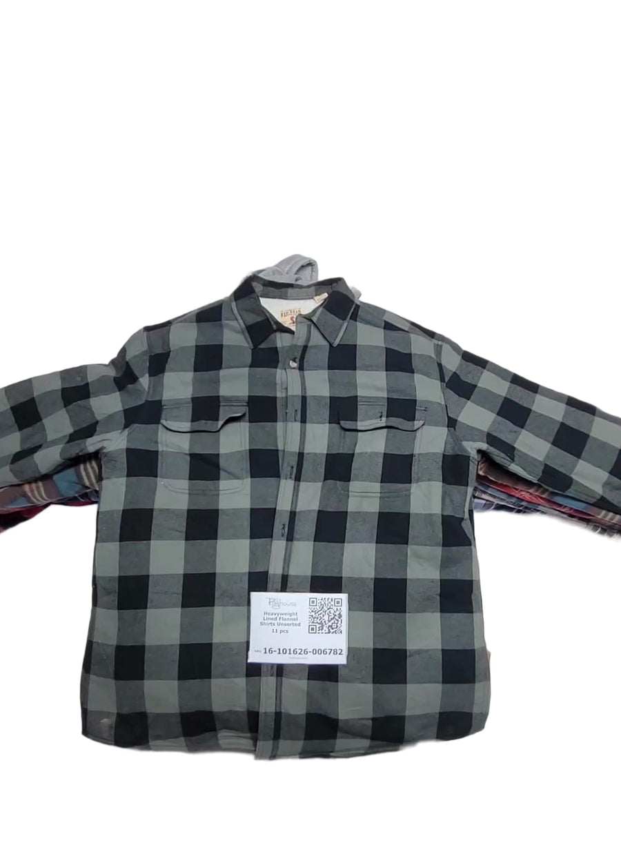 Heavyweight Lined Flannel Shirts Unsorted 11 pcs