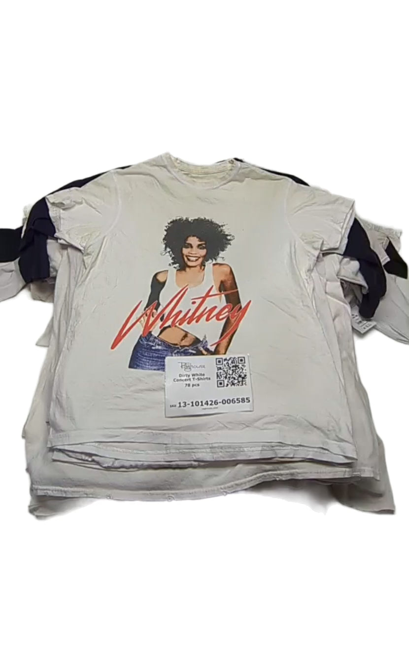 Dirty White Concert T-Shirts 78 pcs
