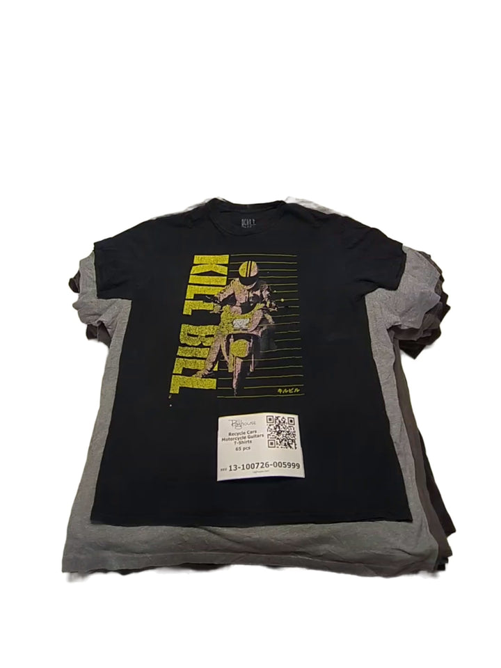 Recycle Cars Motorcycle Guitars T-Shirts 65 pcs