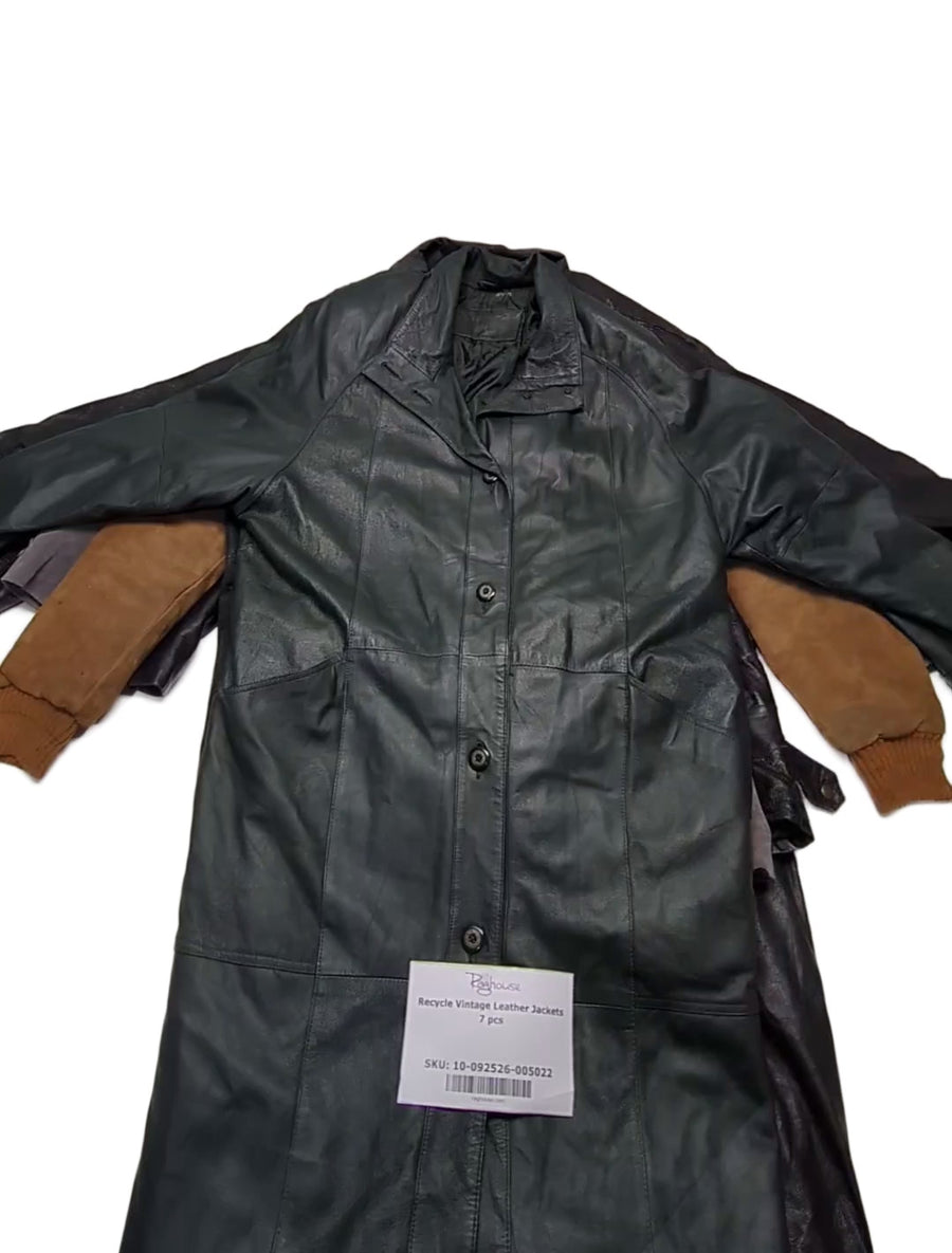 Recycle Vintage Leather Jackets 7 pcs