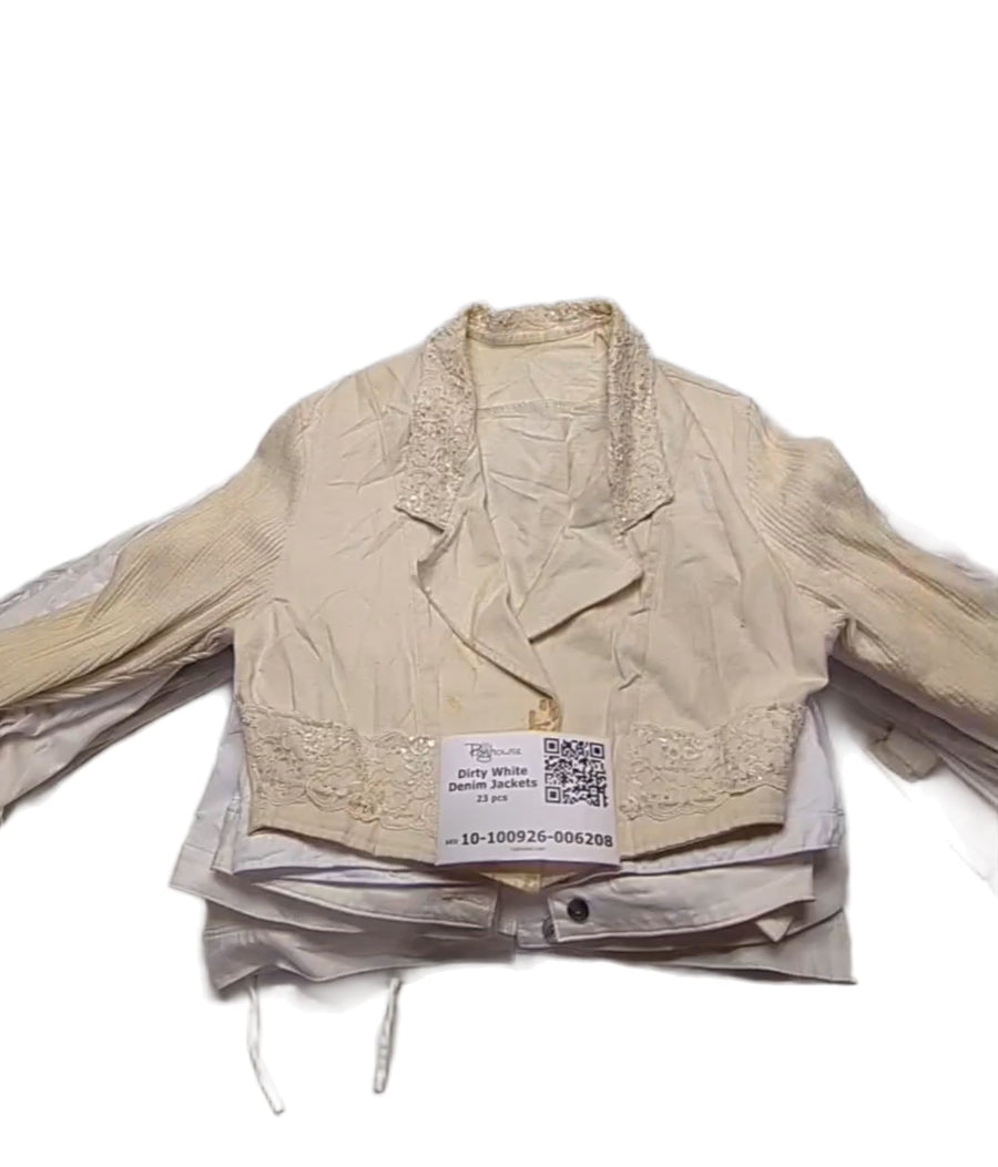 Dirty White Denim Jackets 23 pcs