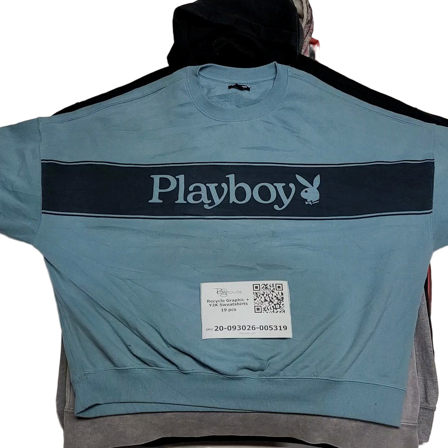 Recycle Graphic + Y2K Sweatshirts 19 pcs