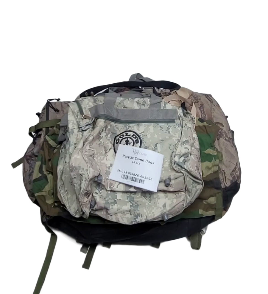 Recycle Camo Bags & Vests 18 pcs