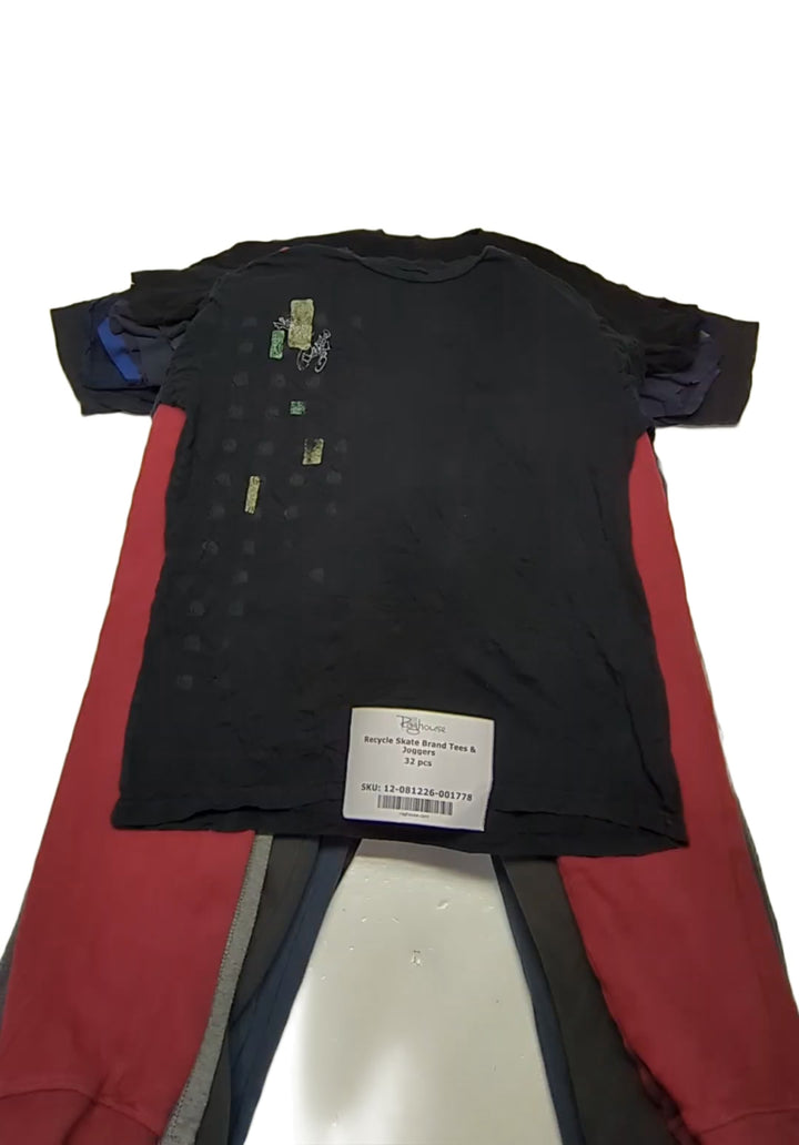 Recycle Skate Brand Tees & Joggers 32 pcs