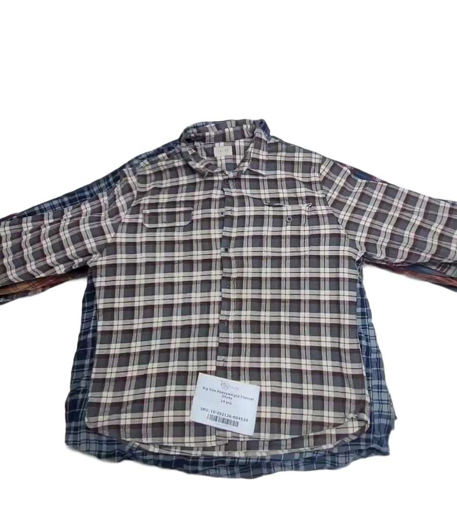 Big Size Heavyweight Flannel Shirts 14 pcs