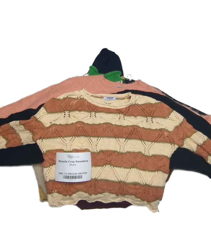 Recycle Crop Sweaters 18 pcs