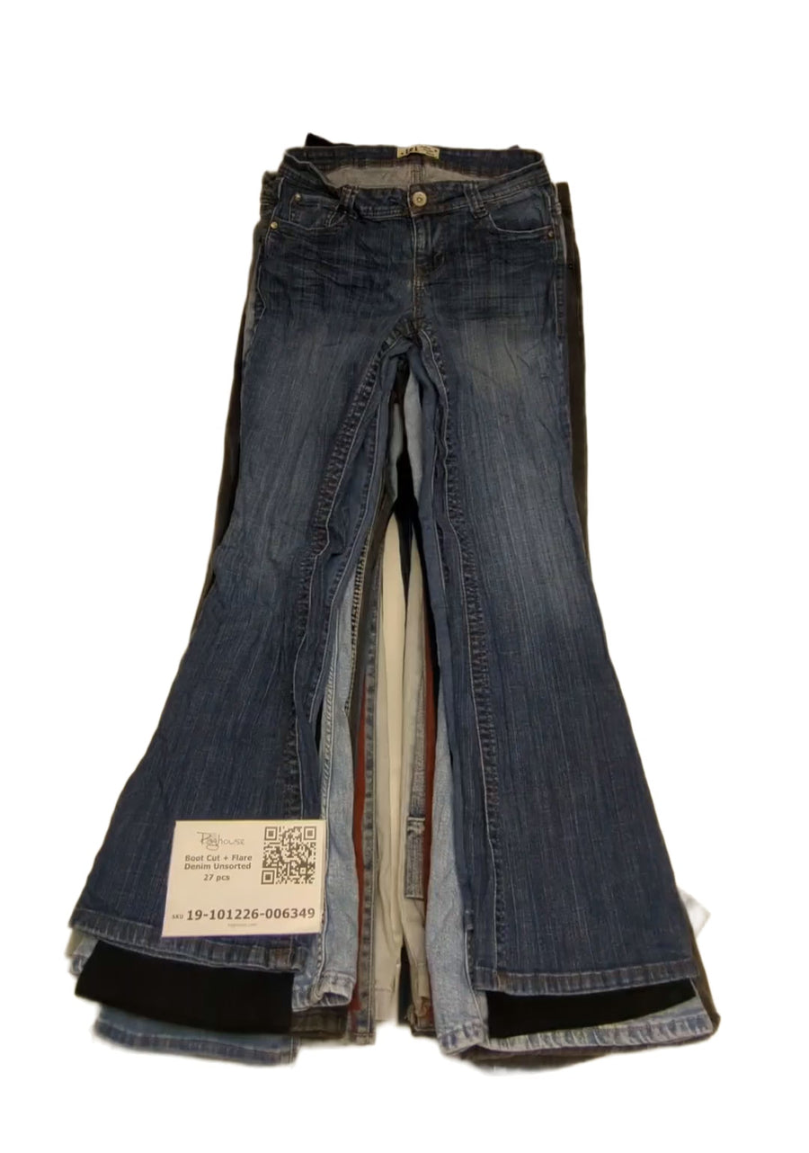 Boot Cut + Flare Denim Unsorted 27 pcs