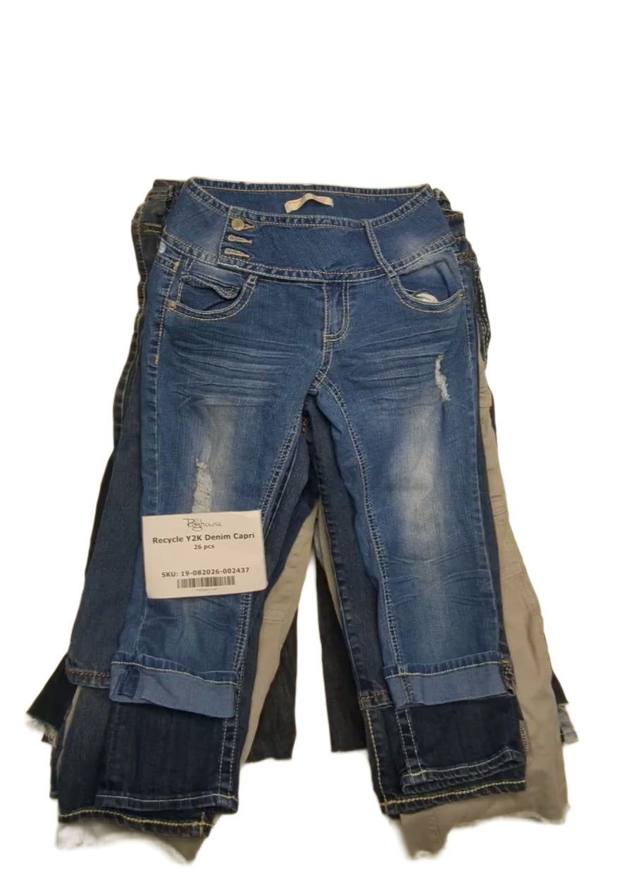 Recycle Y2K Denim Capri 26 pcs